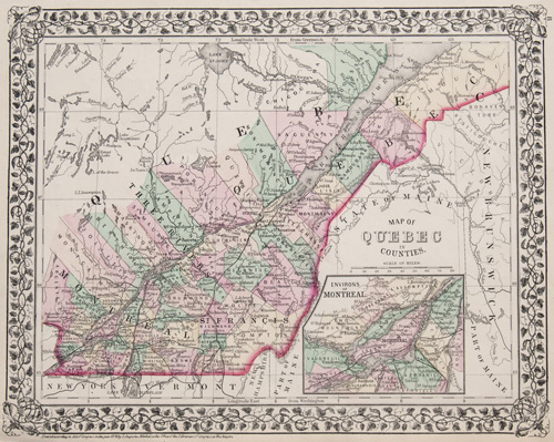 County Map of Nova Scotia, New Brunswick, Cape Breton Island and Prince Edward Island 1862